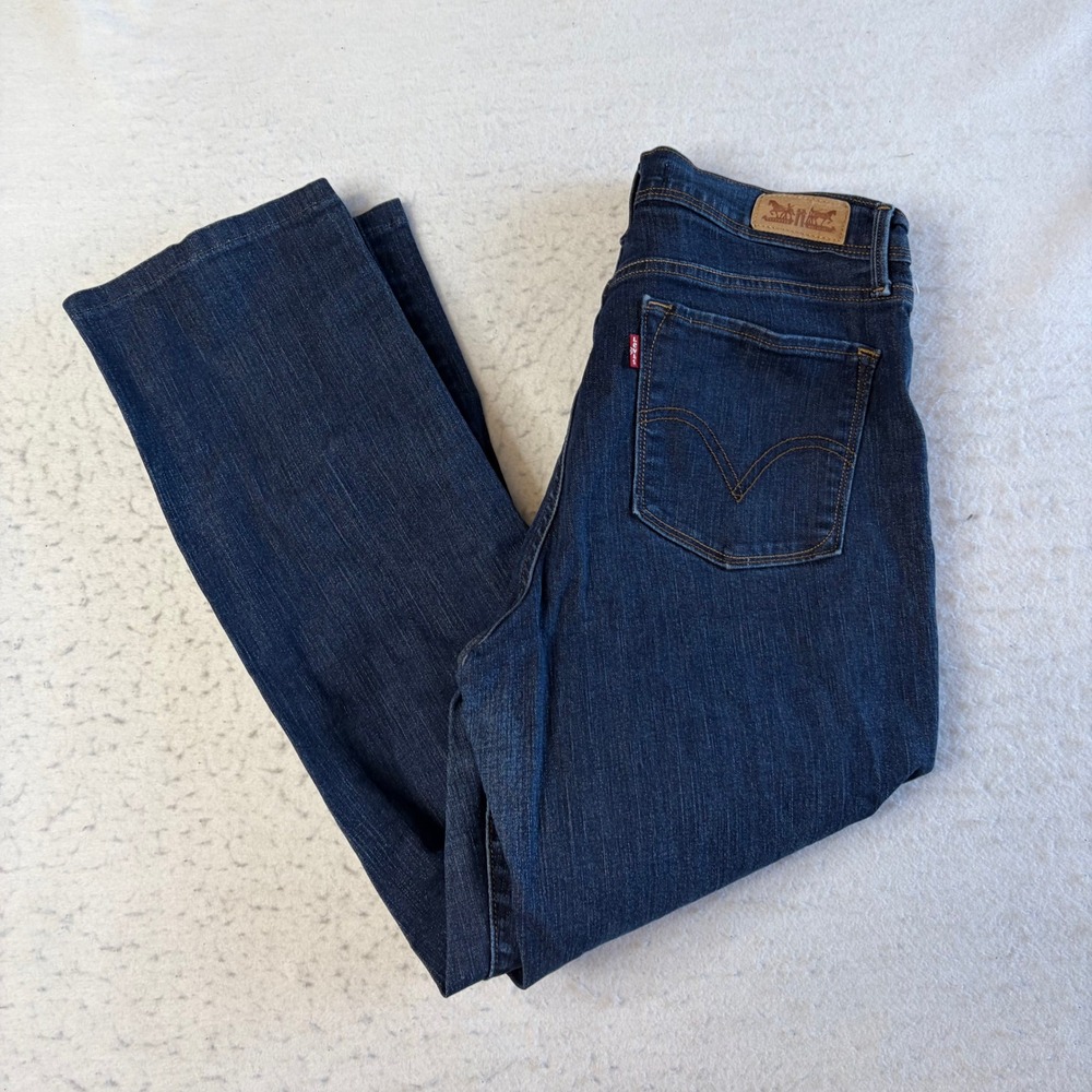 Levi's Jeans Women 8 Blue Perfectly Slimming 512 Straight Leg Dark Wash